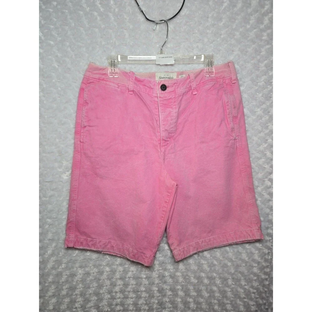 Abercrombie And Fitch Washed Pink Mens Shorts Size 34